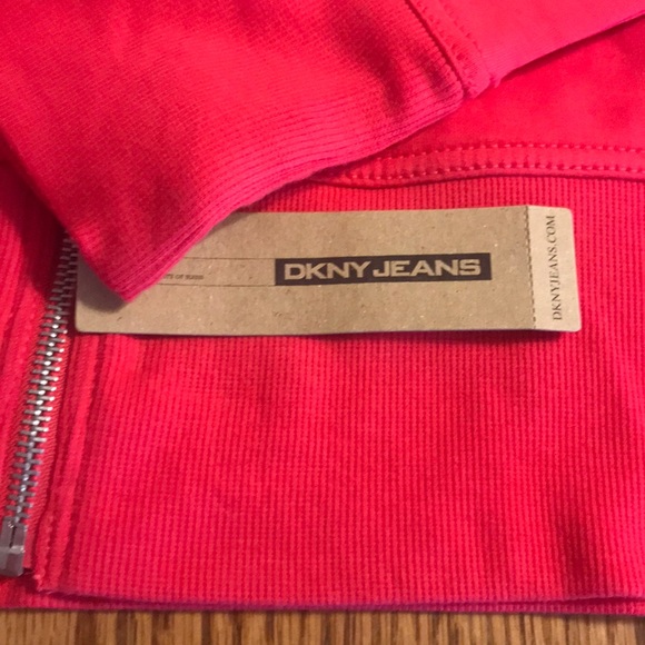 DKNY Jeans Small zipper hoodie coral - Picture 6 of 10
